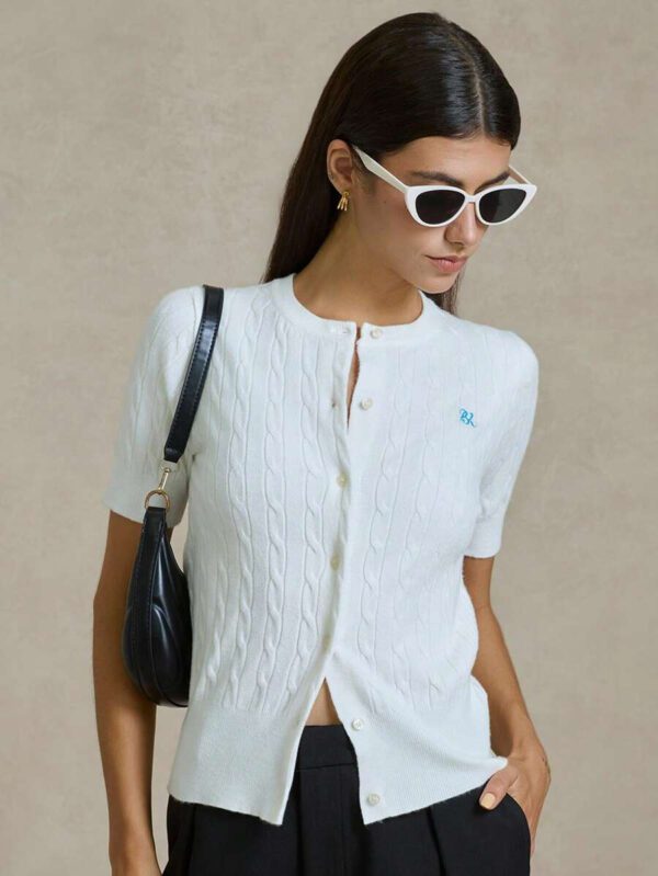Briarwyn Femmes Été Décontracté Manches Courtes Tricot Top Vacances Décontracté Professionnel Femme 4 Juillet Aéroport – Image 4