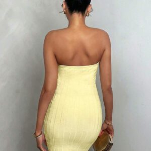Glamine Robe pull en tricot élégante avec nœud à la taille pour femmes, coupe ajustée à la taille et Top court, printemps/été