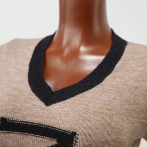 BamGleam Ensemble de pull pour femmes avec motif chiffre 7, Top court à manches courtes col V, style sport chic décontracté