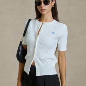 Briarwyn Femmes Été Décontracté Manches Courtes Tricot Top Vacances Décontracté Professionnel Femme 4 Juillet Aéroport
