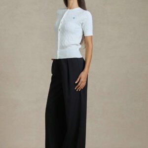 Briarwyn Femmes Été Décontracté Manches Courtes Tricot Top Vacances Décontracté Professionnel Femme 4 Juillet Aéroport