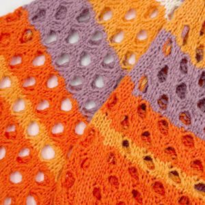 Flirla Cardigan court en maille ajourée de couleur unie décontracté pour femmes, printemps/automne