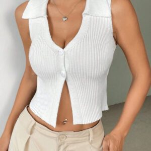 Flirla Cardigan en V unicolore pour dames