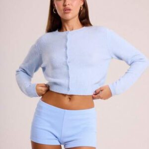 MUSERA Cardigan long boutonné en tricot à manches longues