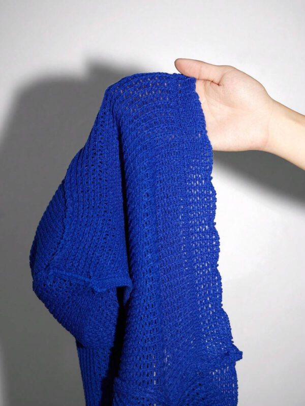 Flirla Cardigan court à manches longues, col à nouer et couleur unie pour femme, décontracté pour l'automne – Image 43