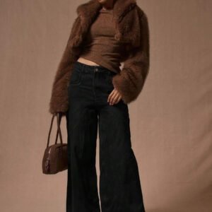 MUSERA Jeans ample à coutures, style décontracté mignon pour le printemps, l'été, les concerts, l'automne et l'hiver, à porter au quotidien