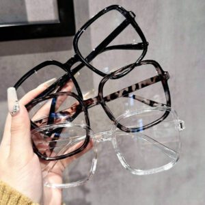 1pc/3pcs Women Classy Aesthetic Modern Simple Style Technological Casual Style Clear Glasses For Office Reading Daily Life Accessories Glasses Accessories For Women