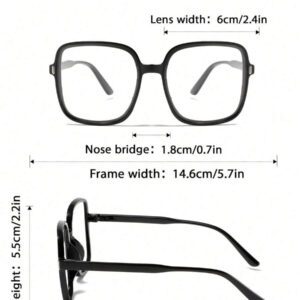 1pc/3pcs Women Classy Aesthetic Modern Simple Style Technological Casual Style Clear Glasses For Office Reading Daily Life Accessories Glasses Accessories For Women