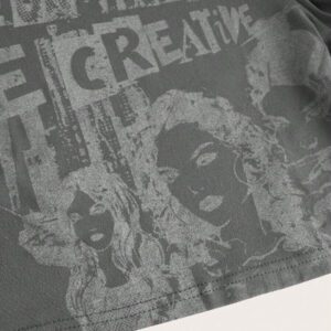 SHEIN ICON T-Shirt Court Figure Et Lettre