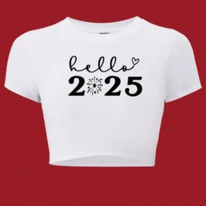 SHEIN TRNDY Top court avec slogan imprimé "Je suis littéralement juste une fille" et coupe slim pour femme. Hauts graphiques pour femme