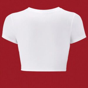 SHEIN TRNDY Top court avec slogan imprimé "Je suis littéralement juste une fille" et coupe slim pour femme. Hauts graphiques pour femme