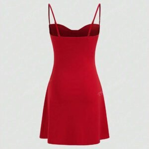 Robe courte à armatures noire sexy et unie en style A pour femmes, style élégant convenant aux sorties quotidiennes, rendez-vous, fêtes, tenues de vacances d'été/printemps
