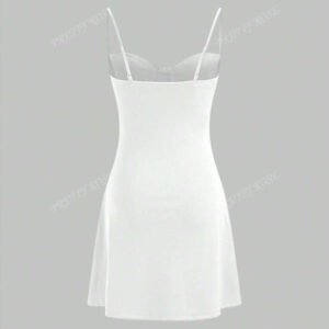 Robe courte à armatures noire sexy et unie en style A pour femmes, style élégant convenant aux sorties quotidiennes, rendez-vous, fêtes, tenues de vacances d'été/printemps