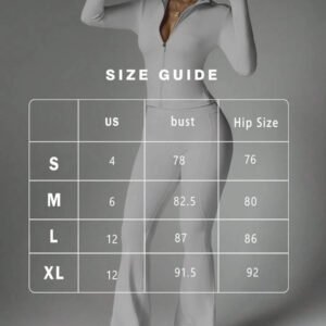 FWH Ensemble de 2 pièces prêt pour la rue, contrôle du ventre + manches avec trou pour le pouce, du gymnase à la rue, zip avant inspiré du corset, pantalon évasé stretch 4 sens, bande de taille antidérapante, veste sculptante avec détail de zip + pantalon liftant les fesses, ensemble boost de confiance, veste femme à zip avant et pantalon évasé, Ensemble 2 pièces femme