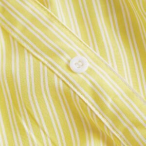 SHEIN MOD Women's Blue & White Striped Turn-Down Collar Fold-Over Long Sleeve Business ,Business Casual Women,90s ,Fall Clothing, Clothes,Business Casual Women,Back To School,Women Blouses,Going Out Tops,Long Sleeve Shirt,Work Women Blouses