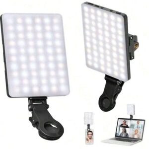 Portable Selfie Light Video Conference Lighting With Clip For Phone Camera, Clip On LED Light For Video Conference, 3 Lighting Modes, Rechargeable, Portable, Suitable For Laptops/Phones/Tablets/Zoom Call/Makeup Suitable For Selfies And Live Streaming, Portable Light
