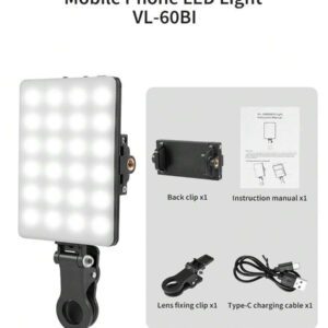 Portable Selfie Light Video Conference Lighting With Clip For Phone Camera, Clip On LED Light For Video Conference, 3 Lighting Modes, Rechargeable, Portable, Suitable For Laptops/Phones/Tablets/Zoom Call/Makeup Suitable For Selfies And Live Streaming, Portable Light