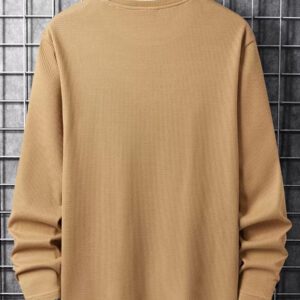 Manfinity Homme Homme T-shirt 2 en 1 unicolore en maille gaufrée