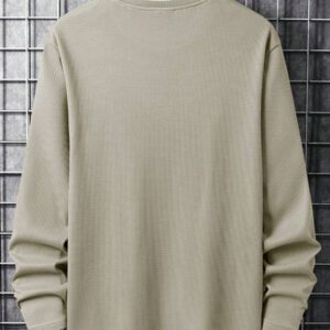 Manfinity Homme Homme T-shirt 2 en 1 unicolore en maille gaufrée