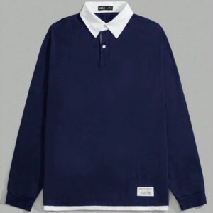 SWAVVY Homme Polo À Applique Lettre 2 en 1