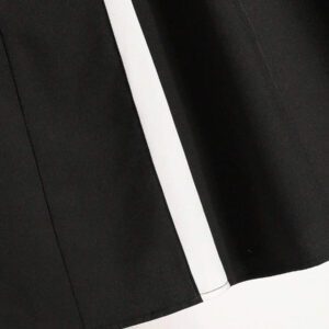 EMERY ROSE Robe décontractée de travail à col rond et manches courtes de couleur contrastée pour femmes