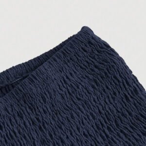 SHEIN MOD Jupe décontractée de style vacances avec cordon de serrage à la taille, en tissu maille multicouche. Jupe évasée pour femmes, convient pour les vacances d'été