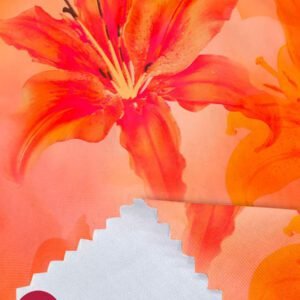 SHEIN MOD Robe fluide à taille froncée avec imprimé tie-dye dégradé de lys rouge, style minimaliste décontracté de vacances