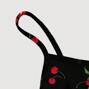 SHEIN MOD Robe fluide à taille froncée avec imprimé tie-dye dégradé de lys rouge, style minimaliste décontracté de vacances