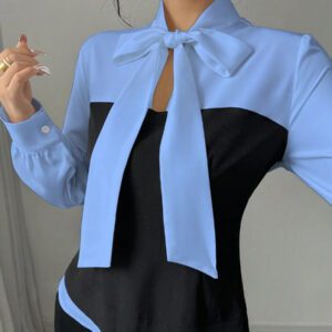 Elenzga Chemise à manches longues ajustée décontractée pour femmes, minimaliste et pour une utilisation quotidienne