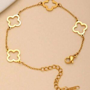 Bracelet ouvert en acier inoxydable plaqué 18 carats pour femme, bijoux de luxe imperméables et colorés en zircone cubique