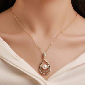 3pcs Set Minimalist Pearl Necklace And Earrings Set, Suitable For Women's Daily Wear, Festivals And Parties