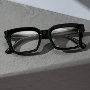 1 pièce Lunettes transparentes en plastique géométrique pour femmes, accessoires pour la vie quotidienne, le bureau, regarder la télévision, jouer aux jeux
