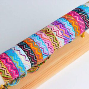 10pcs/Pack Fashionable Colorful Woven Adjustable Lucky Bracelet, Suitable For Family, Friends, Daily Wear Accessories
