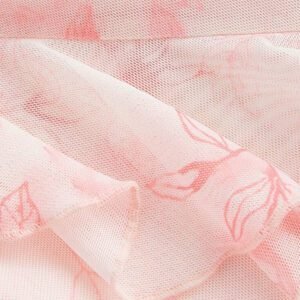SHEIN MOD Robe d'été rose à encolure en V, avec découpe, volants à l'ourlet, fente haute et imprimé tie-dye