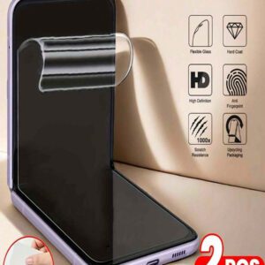 2 Pcs Full Screen Water Gel Film Compatible With SamSung Galaxy Z Flip 7 / Flip 6 / Z Flip 5 / Z Flip 4 / Z Flip 3 5G Full Screen Protection, HD Vision, Support Fingerprint Unlock, Anti-Scratch, Anti-Fingerprint, Ultra-Thin 2pcs