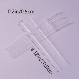 100pcs Transparent Plastic Straws Drinking For Kitchenware Dining Straw Party Beverage 8.19 Inch Long/Diameter 0.2inch Rietjes