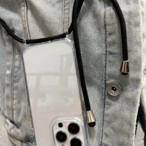 Apple Transparent Anti-Fall Crossbody Lanyard Phone Case