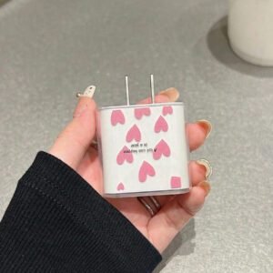 5pcs/Set Purple Flying Design 20W/18W Phone Charger Set, Charging Cable Protector, Charger Head Cover, Compatible With IPhone 11 12 13 14 15 16 Charger Protector