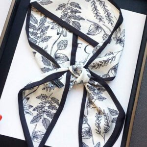 1 pièce Bandeau de feuille pour femmes avec petit foulard en soie, accessoire de mode pour cheveux longs, multifonctionnel pour assortir les vêtements, bandeau turban de sport pour la gymn