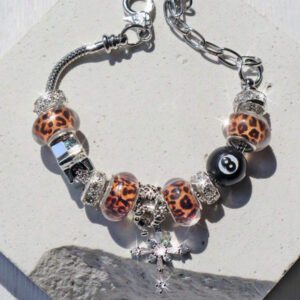 1 pièce Accessoire de mode Pendentif en forme de fleur de sucette d'amour rose avec nœud en perles, fait par les femmes