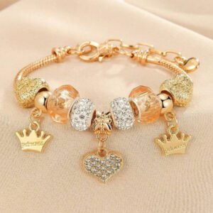 1 pièce Accessoire de mode Pendentif en forme de fleur de sucette d'amour rose avec nœud en perles, fait par les femmes