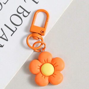 Porte-clés fleur de marguerite colorée et transparente, accessoires pour femmes et étudiantes, étui pour écouteurs, décoration de voiture, porte-clés fleur transparente d'Halloween, charms de porte-clés mignons, pendentifs de sac, cadeaux pour demoiselles d'honneur