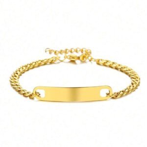 [Bracelet personnalisé] Bracelet classique rétro en acier inoxydable avec chaîne et forme arquée, bracelet gravé de nom personnalisable, bracelet réglable avec nom personnalisé, bijoux de mariage, anniversaire, cadeau de la Saint-Valentin (Pour lui), cadeau idéal (Pour elle, petit ami, petite amie, papa, famille, amis, fils, maman, fille, grands-parents), convient pour l'anniversaire, le mariage, le port quotidien, la cérémonie de remise des diplômes, le bal, la fête.
