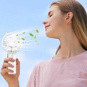 1 pièce Ventilateur électrique portatif mignon de couleur unie pour les oreilles, ventilateur mini rechargeable USB pour rafraîchissement d'été, sports extérieurs, plage, bureau, école, fête au bord de la piscine et utilisation quotidienne, rafraîchissement d'été, plage, voyage