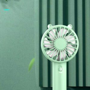 1 pièce Ventilateur électrique portatif mignon de couleur unie pour les oreilles, ventilateur mini rechargeable USB pour rafraîchissement d'été, sports extérieurs, plage, bureau, école, fête au bord de la piscine et utilisation quotidienne, rafraîchissement d'été, plage, voyage