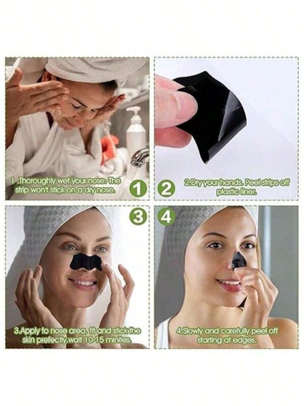 30 pièces de bandelettes nettoyantes du visage au charbon de bambou, convenant pour les points noirs, le nettoyage des pores, le retrait en profondeur des points noirs du nez, le contrôle efficace de l'huile pour les hommes et les femmes – Image 4