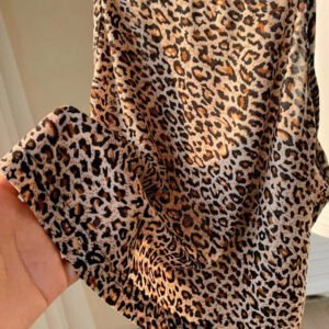 SHEIN EZwear 4 pièces Hauts camisoles pour femmes, imprimé léopard, rayures bleues, bleu clair unicolore, noir. Décontractés et ajustés, conviennent pour l'été