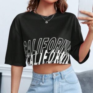 SHEIN EZwear T-shirt court à lettres