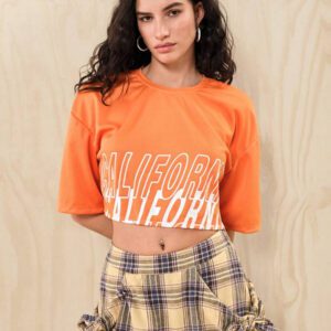 SHEIN EZwear T-shirt court à lettres