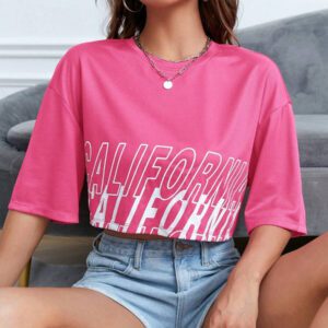 SHEIN EZwear T-shirt court à lettres